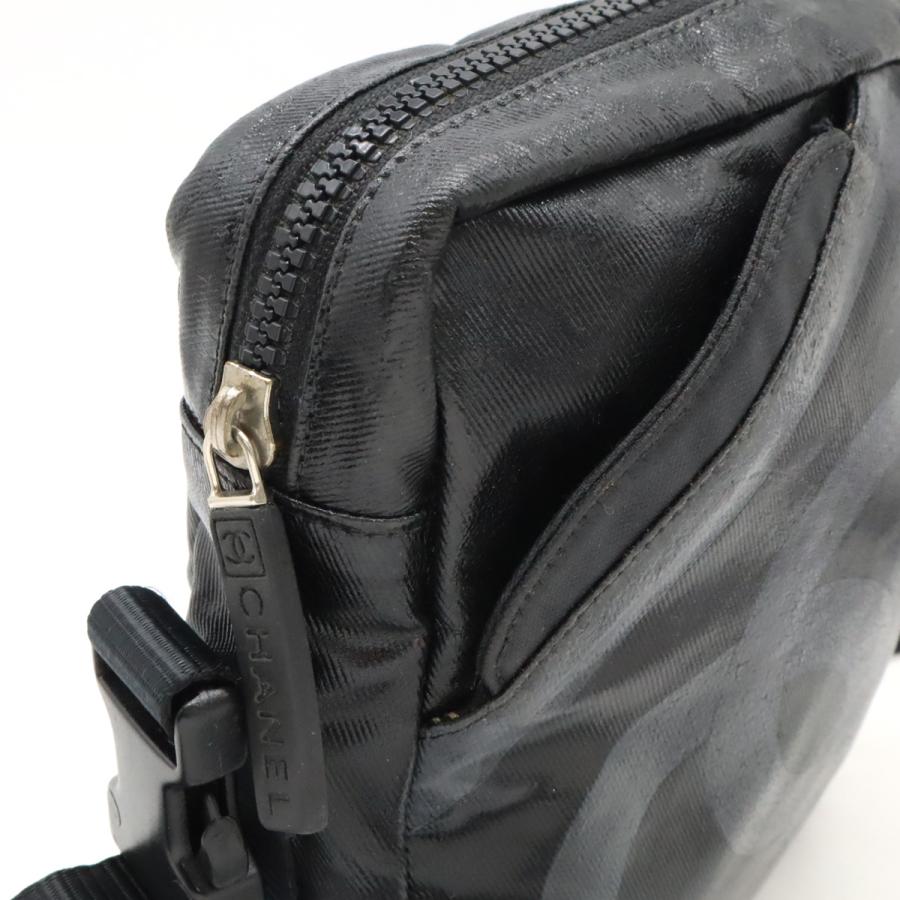 CHANEL シャネル スポーツライン ショルダーバッグ 斜め掛け ポシェット ココマーク コーティングキャンバス ブラック 黒 A26568 | CHANEL | 03