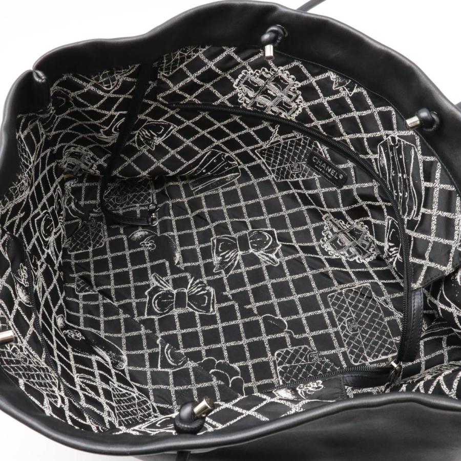 CHANEL シャネル エッセンシャル ロゴ トートバッグ ラージトート ショルダーバッグ レザー ブラック 黒 ホワイト 白 A46882 | CHANEL | 07