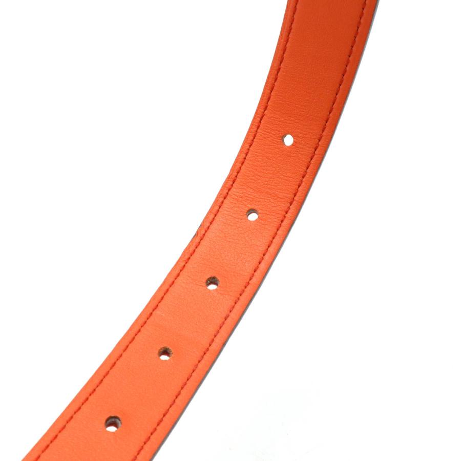 HERMES エルメス ミニコンスタンス Hベルト リバーシブル レザー ローズアザレ ピンク オレンジ #80 シルバー金具 A刻印 | HERMES | 04