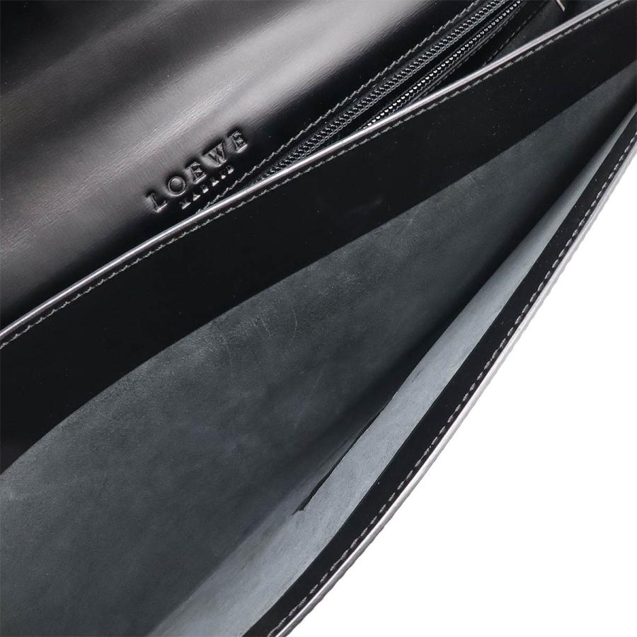 LOEWE ロエベ アナグラム ブリーフケース ビジネスバッグ 書類カバン ハンドバッグ レザー ブラック 黒 シルバー金具 | LOEWE | 07