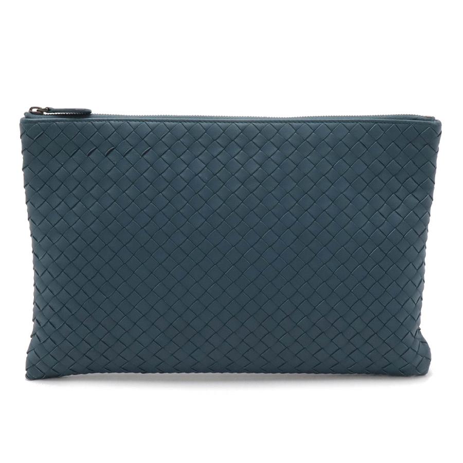 BOTTEGA VENETA ボッテガ ヴェネタ ボッテガベネタ イントレチャート クラッチバッグ ドキュメントケース ポーチ レザー ピーコックブルー 522430 | BOTTEGA VENETA