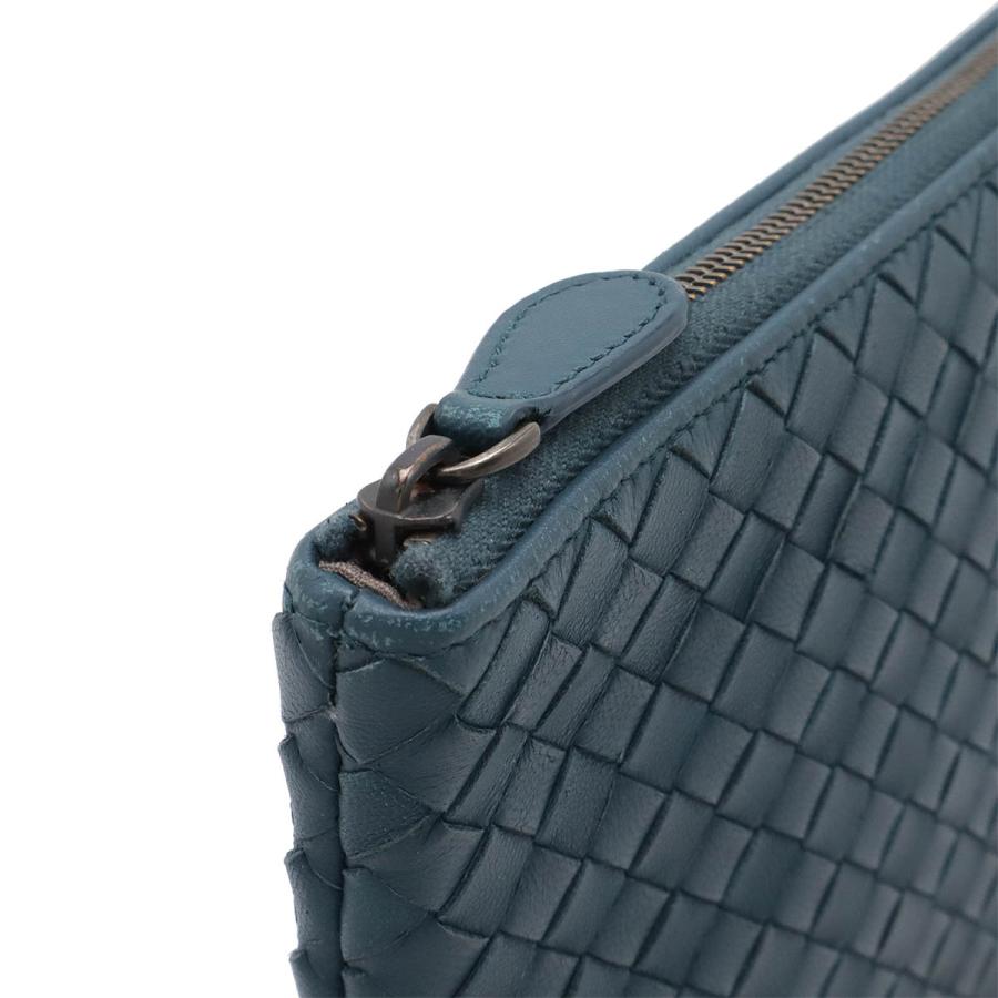 BOTTEGA VENETA ボッテガ ヴェネタ ボッテガベネタ イントレチャート クラッチバッグ ドキュメントケース ポーチ レザー ピーコックブルー 522430 | BOTTEGA VENETA | 03