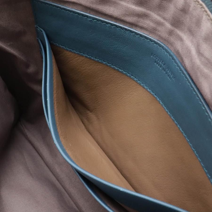 BOTTEGA VENETA ボッテガ ヴェネタ ボッテガベネタ イントレチャート クラッチバッグ ドキュメントケース ポーチ レザー ピーコックブルー 522430 | BOTTEGA VENETA | 05