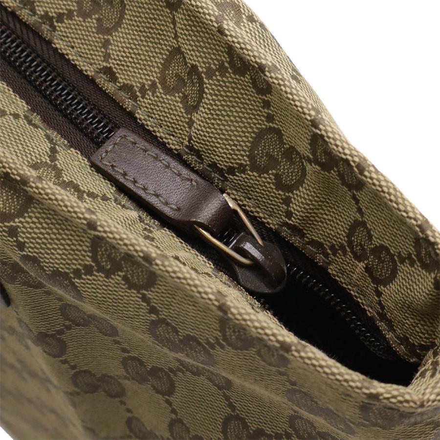 GUCCI グッチ GGキャンバス シェリーライン トートバッグ ラージトート レザー ライトカーキグリーン ダークブラウン ベージュ 131233 | GUCCI | 03