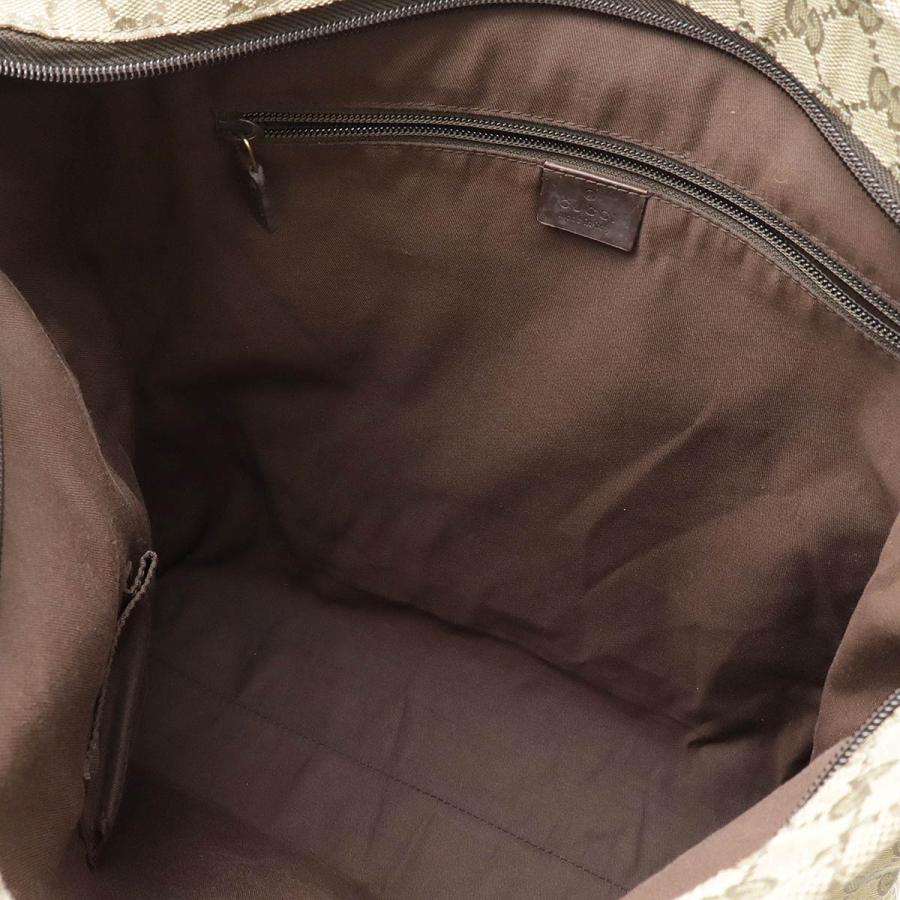 GUCCI グッチ GGキャンバス シェリーライン トートバッグ ラージトート レザー ライトカーキグリーン ダークブラウン ベージュ 131233 | GUCCI | 05