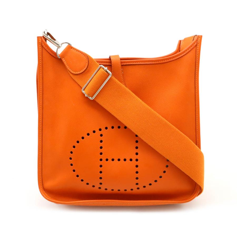 HERMES エルメス エヴリン エブリン PM 3 III ショルダーバッグ 斜め掛けショルダー ヴォーエプソン オレンジ シルバー金具 □O刻印 HERMES（エルメス） エヴリン エブリン PM 3 III ショルダーバッグ