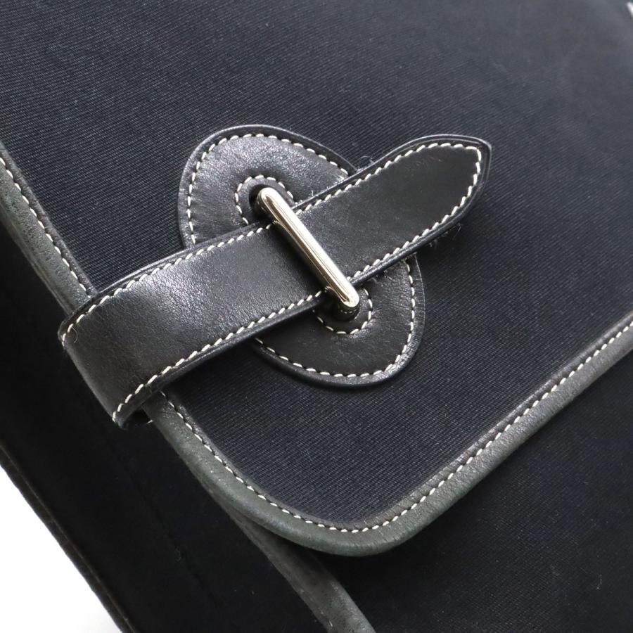 HERMES エルメス ブエナベンチュラPM メッセンジャーバッグ ショルダーバッグ トワルオフィシエ レザー ブラック 黒 シルバー金具 | HERMES | 07