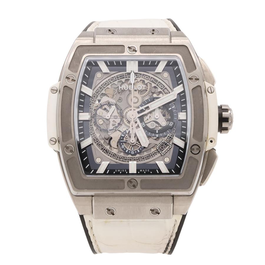 HUBLOT ウブロ スピリット オブ　ビッグバン デイト クロノグラフ スケルトン文字盤 チタン メンズ AT オートマ 腕時計 | HUBLOT