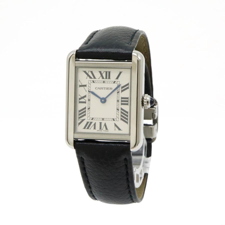Cartier カルティエ タンクソロ SM シルバー文字盤 SS QZ クォーツ 腕時計 WSTA0030 | Cartier