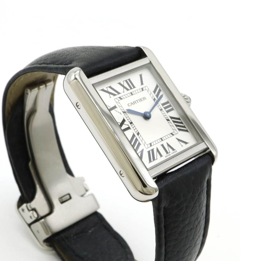 Cartier カルティエ タンクソロ SM シルバー文字盤 SS QZ クォーツ 腕時計 WSTA0030 | Cartier | 04