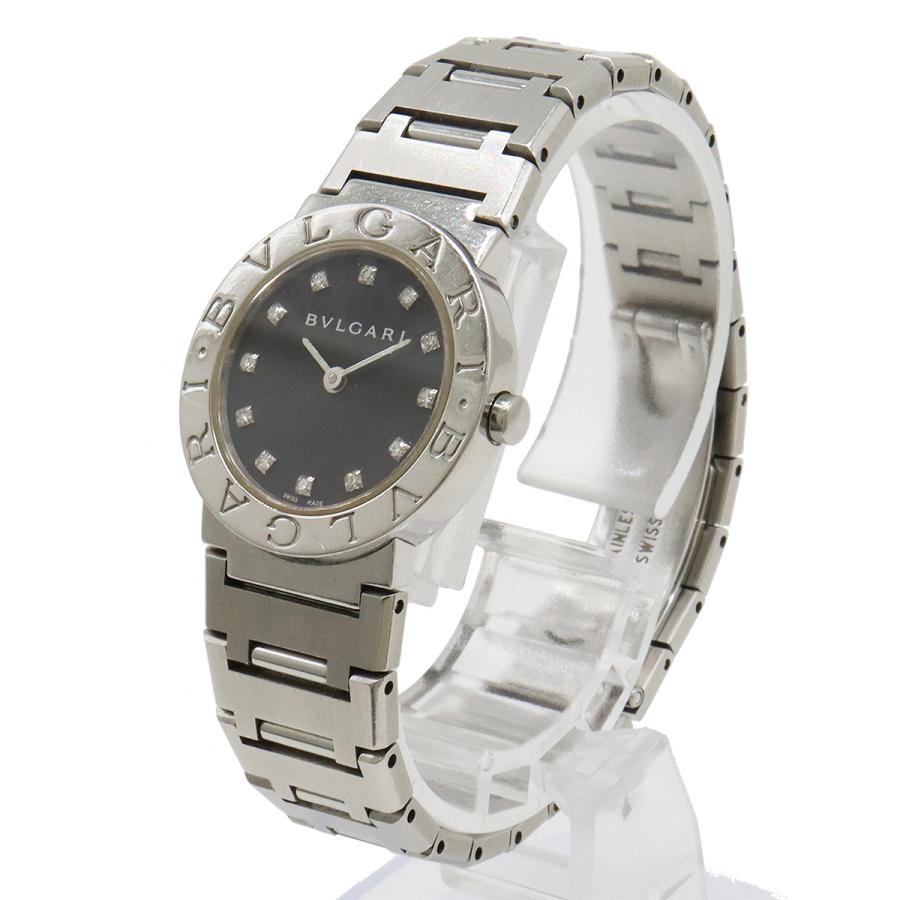 BVLGARI（ブルガリ） ブルガリブルガリ 12Pダイヤ ブラック文字盤 SS