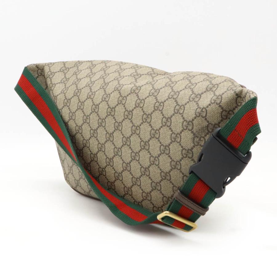 GUCCI グッチ GGスプリーム クーリエ シェリーライン ベルトバッグ ウエストバッグ アップリケ PVC カーキベージュ マルチカラー 529711_1