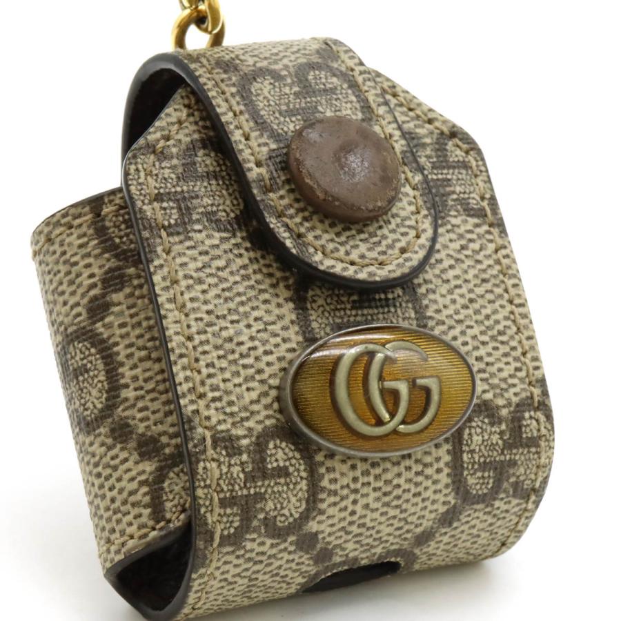 GUCCI グッチ オフィディア GGスプリーム AirPodsケース エアーポッズ イヤホンケース PVC ベージュ キーチェーン付き ゴールド金具 | GUCCI | 03