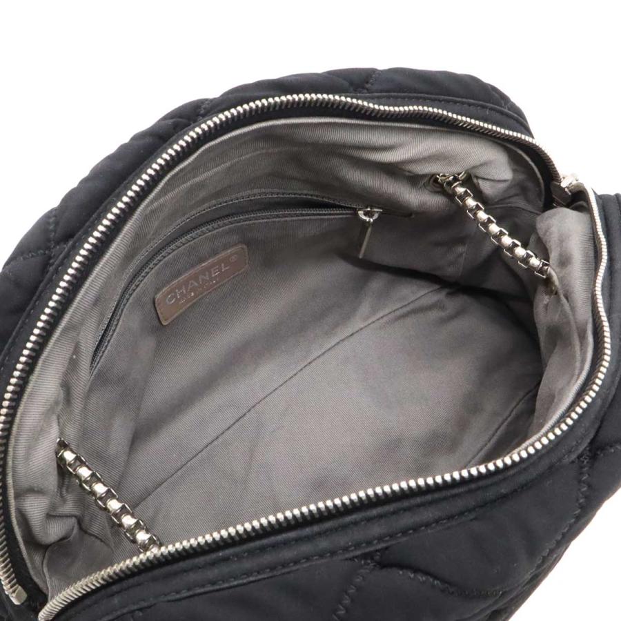 CHANEL シャネル バブルキルト チェーンショルダー ショルダーバッグ セミショルダー コットンジャージー ブラック 黒 シルバー金具 | CHANEL | 06