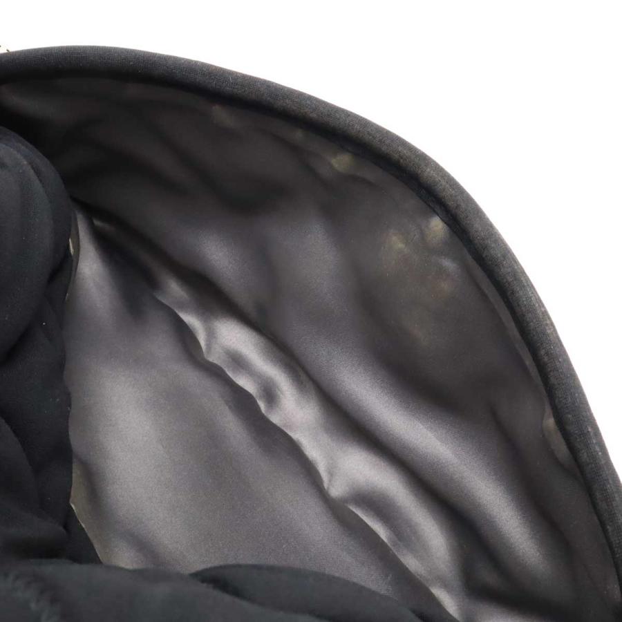 CHANEL シャネル バブルキルト チェーンショルダー ショルダーバッグ セミショルダー コットンジャージー ブラック 黒 シルバー金具 | CHANEL | 07