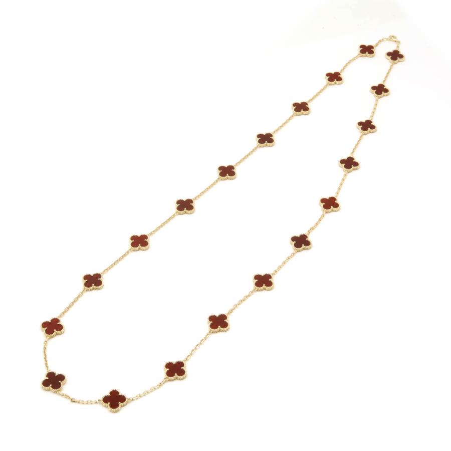 Van Cleef & Arpels ヴァン クリーフ & アーペル VCA ヴィンテージ アルハンブラ  カーネリアン 20モチーフ　ロングネックレス VCARD39800 | Van Cleef ＆ Arpels | 01