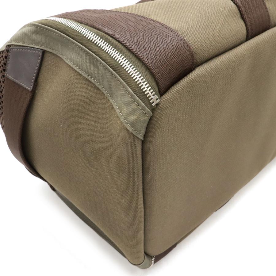 HERMES エルメス ドッグ キャリーバッグ ペットキャリー ペットバッグ ボストンバッグ 犬 猫 キャンバス カーキ ダークブラウン ショルダー欠品 | HERMES | 02