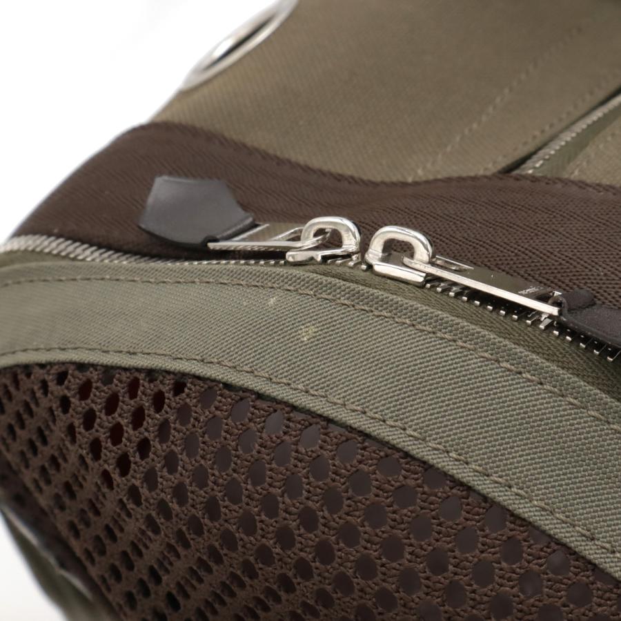 HERMES エルメス ドッグ キャリーバッグ ペットキャリー ペットバッグ ボストンバッグ 犬 猫 キャンバス カーキ ダークブラウン ショルダー欠品 | HERMES | 04