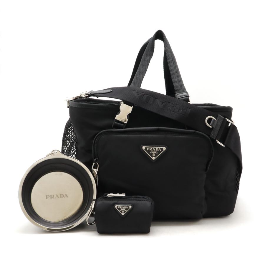 PRADA プラダ RE-NYLON リナイロン トライアングルロゴ ペットバッグ ペットキャリー ボストンバッグ 2WAY ショルダーバッグ NERO | PRADA