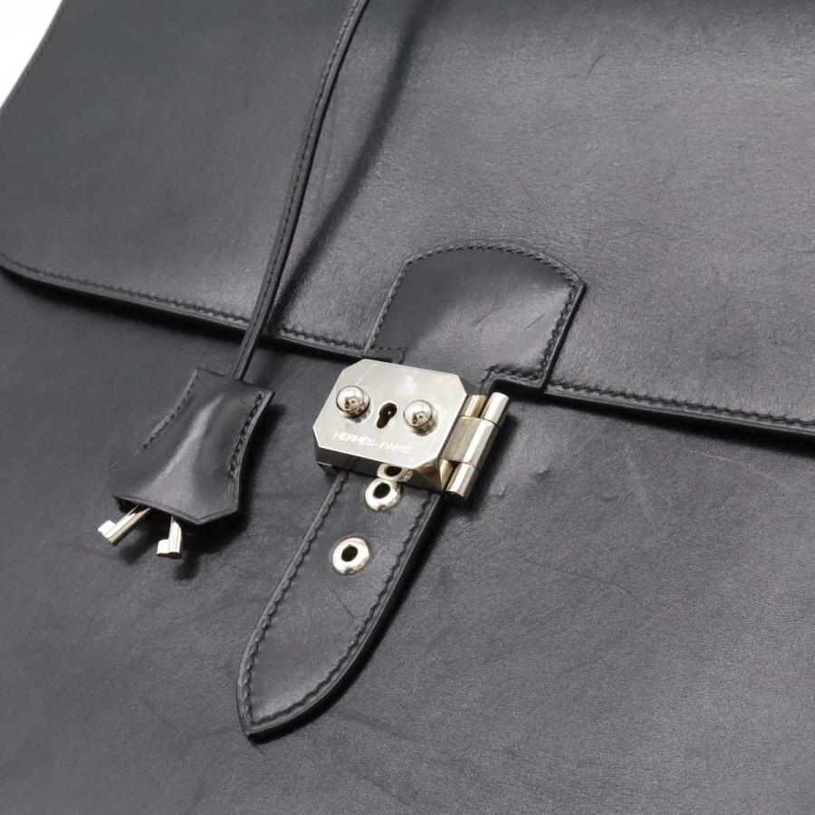美品◇エルメス サックアデペッシュ38 ブリーフケース 本革 レザー ブラック HERMES エルメス サックアデペッシュ38 ビジネスバッグ 書類
