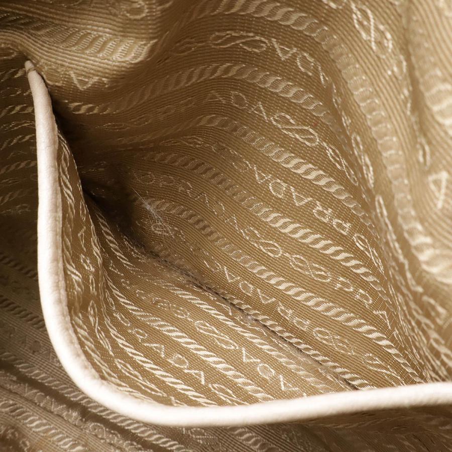 H2606 未使用 プラダ ロゴジャガード キャンバス レザー ポーチ