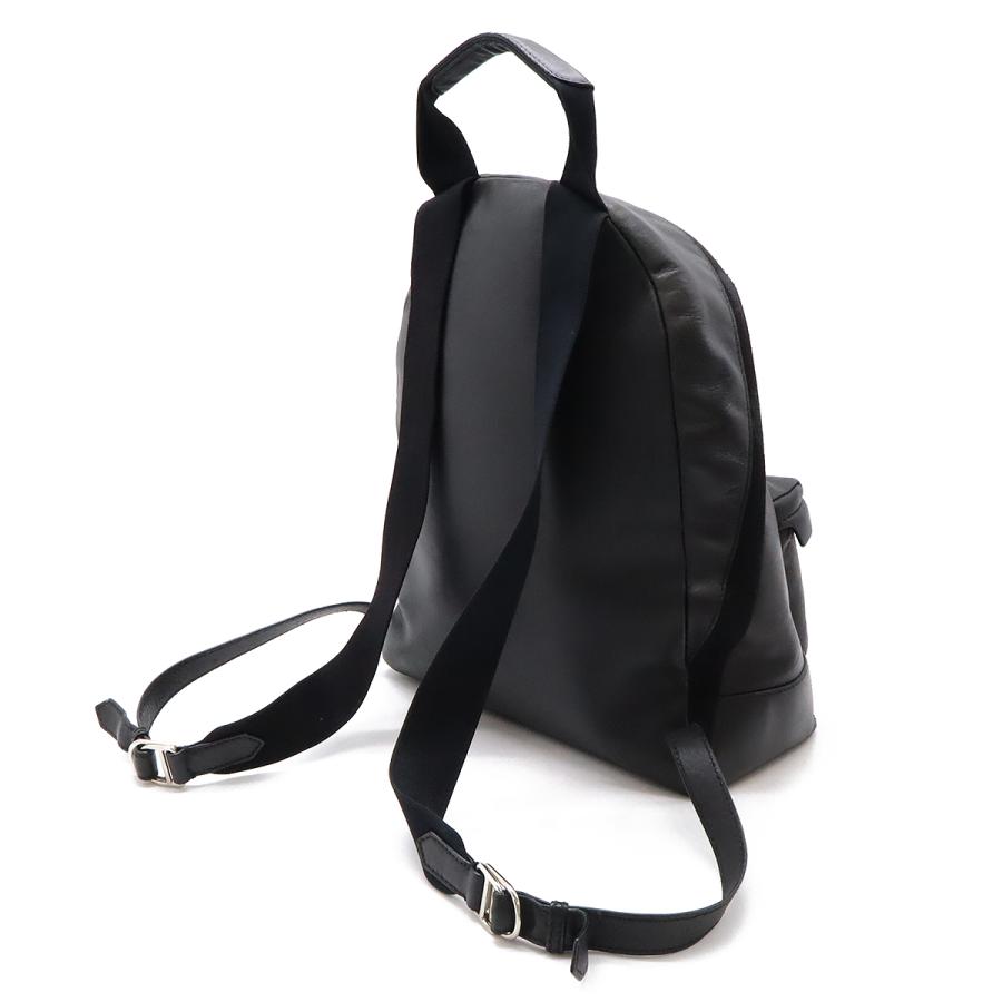 BALENCIAGA レザーリュックバックパック　パンチングロゴ　ブラック BALENCIAGA バレンシアガ ロゴ パンチング バックパック
