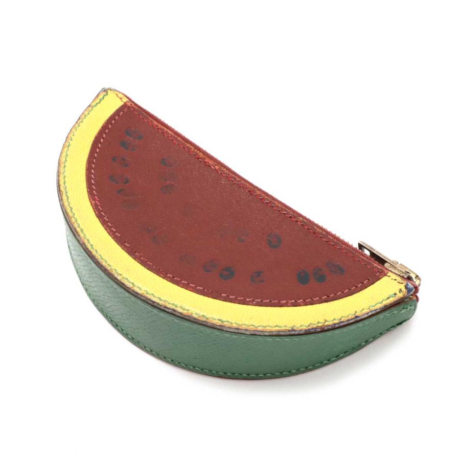 HERMES エルメス コインケース 小銭入れ コインパース フルーツ スイカモチーフ レザー  ボルドー グリーン イエロー ソルド品 | HERMES | 01