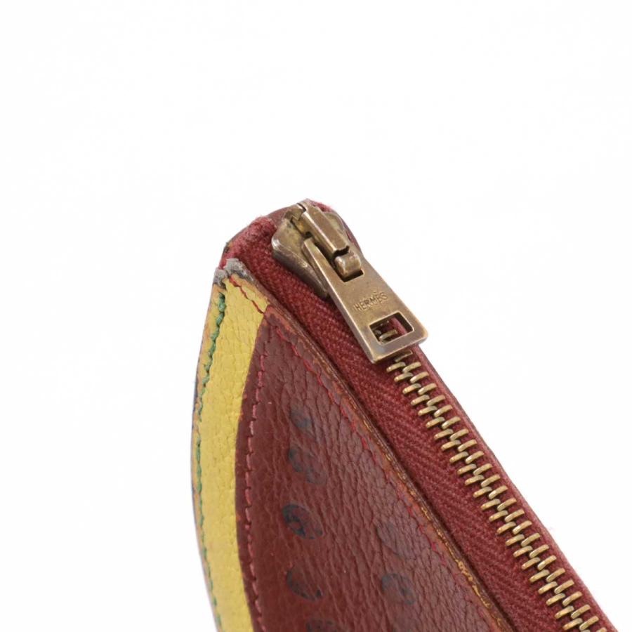 HERMES エルメス コインケース 小銭入れ コインパース フルーツ スイカモチーフ レザー  ボルドー グリーン イエロー ソルド品 | HERMES | 03