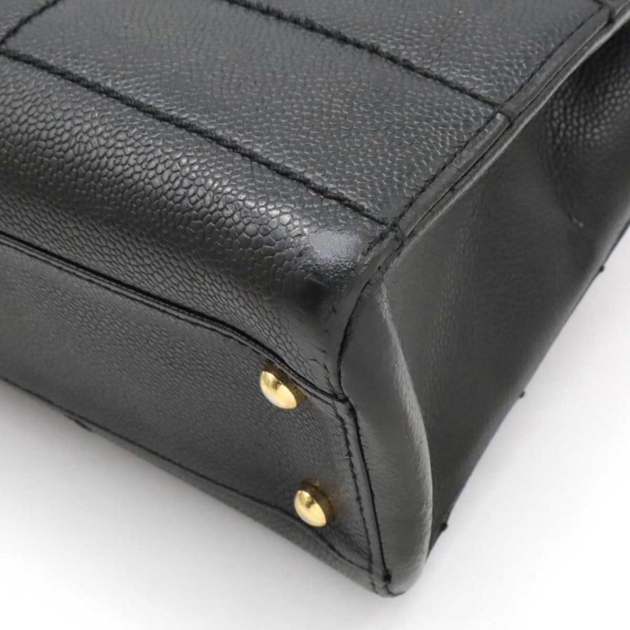 CHANEL シャネル チョコバー ココマーク チェーントート トートバッグ ショルダーバッグ キャビアスキン レザー ブラック 黒 | CHANEL | 02