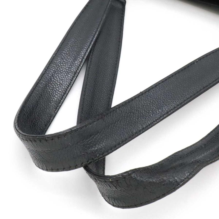 CHANEL シャネル チョコバー ココマーク チェーントート トートバッグ ショルダーバッグ キャビアスキン レザー ブラック 黒 | CHANEL | 04