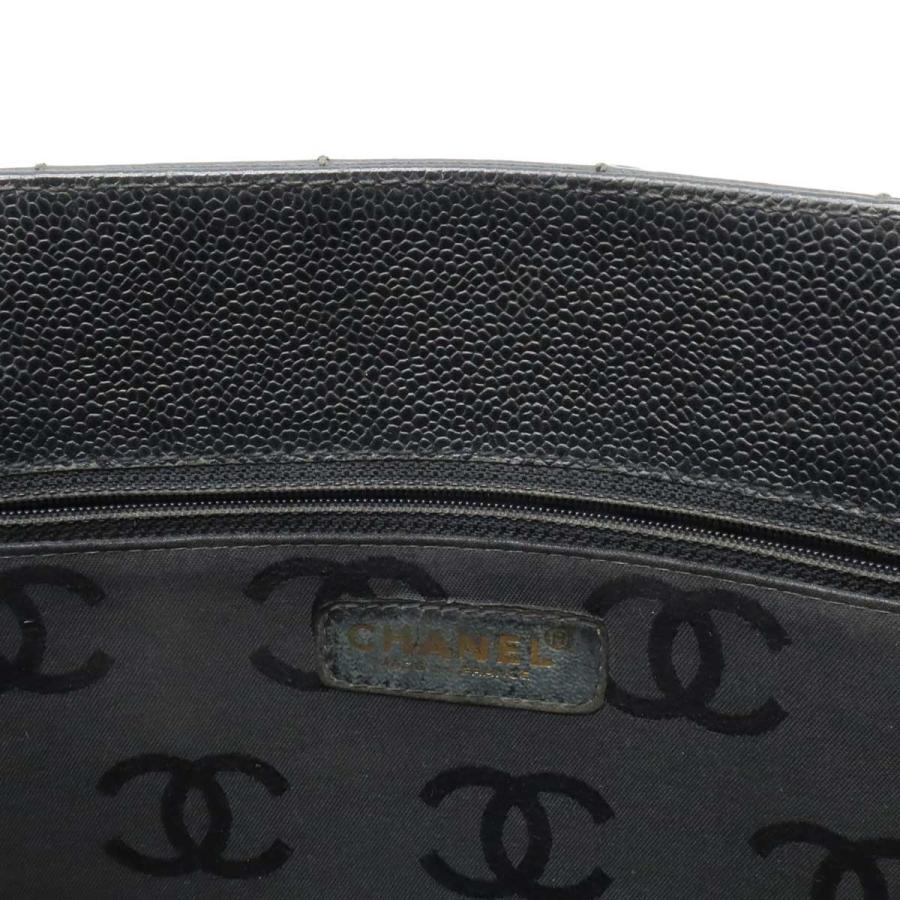 CHANEL シャネル チョコバー ココマーク チェーントート トートバッグ ショルダーバッグ キャビアスキン レザー ブラック 黒 | CHANEL | 06