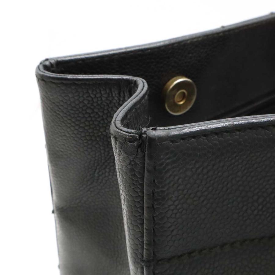 CHANEL シャネル チョコバー ココマーク チェーントート トートバッグ ショルダーバッグ キャビアスキン レザー ブラック 黒 | CHANEL | 07