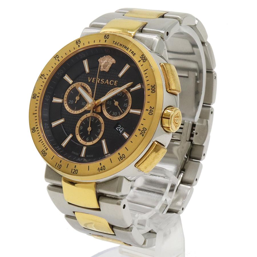 VERSACE ヴェルサーチ ミスティックスポーツ クロノグラフ デイト ブラック文字盤 SS GP メンズ QZ クォーツ 腕時計 VFG-100014 | VERSACE | 01