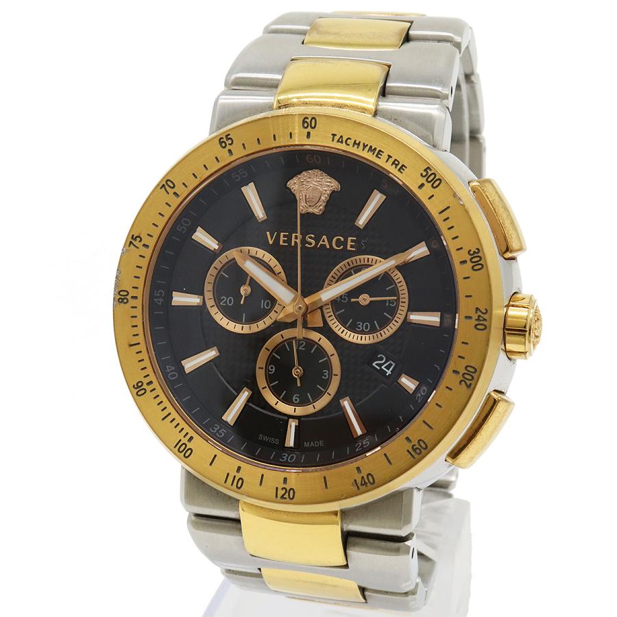 VERSACE ヴェルサーチ ミスティックスポーツ クロノグラフ デイト ブラック文字盤 SS GP メンズ QZ クォーツ 腕時計 VFG-100014 | VERSACE | 03