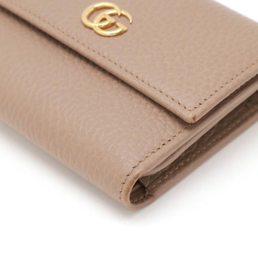 GUCCI グッチ GGマーモント 3つ折り財布 三つ折財布 レザー ピンクベージュ ゴールド金具 546584 | GUCCI | 02