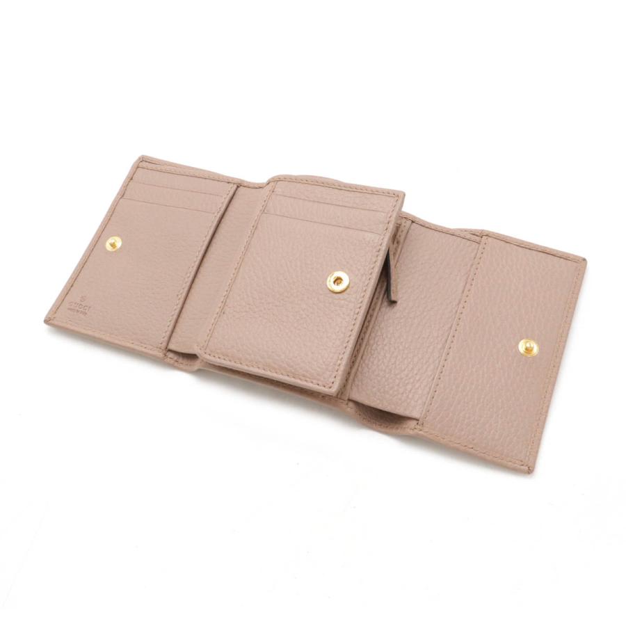 GUCCI グッチ GGマーモント 3つ折り財布 三つ折財布 レザー ピンクベージュ ゴールド金具 546584 | GUCCI | 04