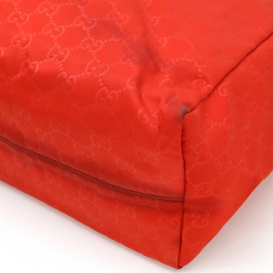 GUCCI グッチ GGナイロン トートバッグ ハンドバッグ レザー レッド 赤 ブラウン 282439 | GUCCI | 02