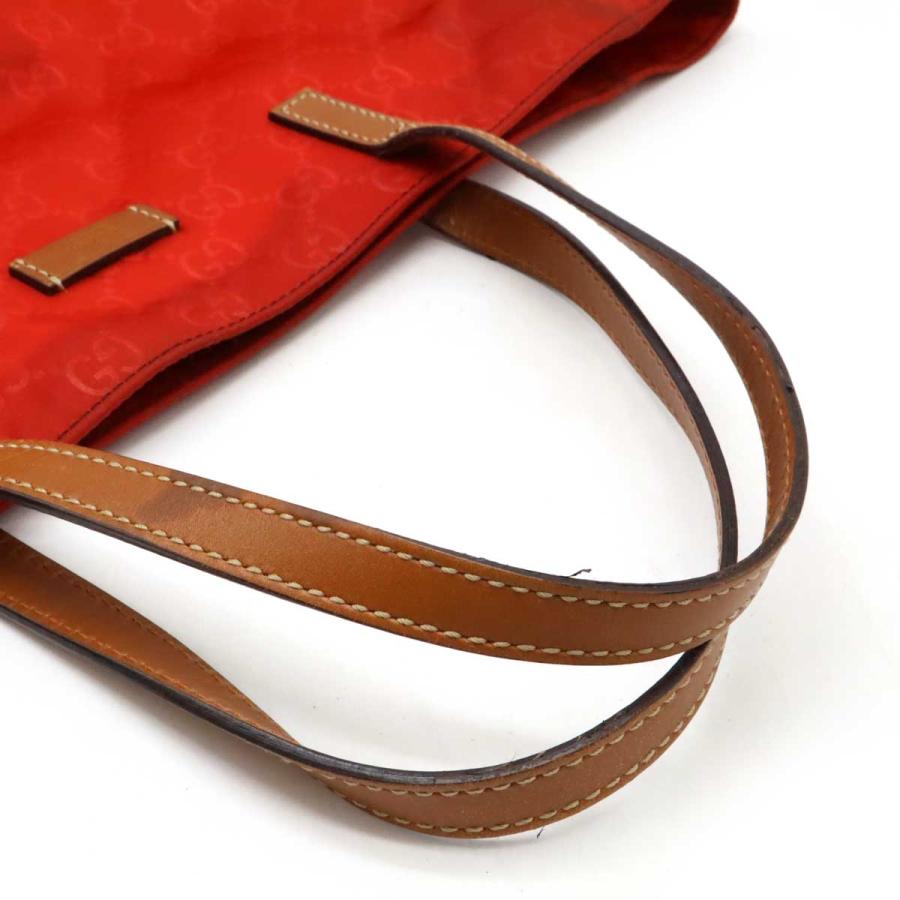 GUCCI グッチ GGナイロン トートバッグ ハンドバッグ レザー レッド 赤 ブラウン 282439 | GUCCI | 03