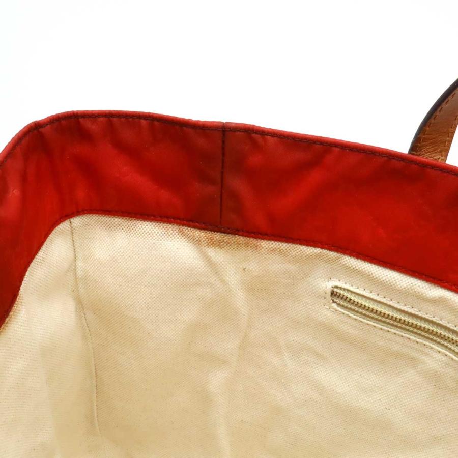 GUCCI グッチ GGナイロン トートバッグ ハンドバッグ レザー レッド 赤 ブラウン 282439 | GUCCI | 05