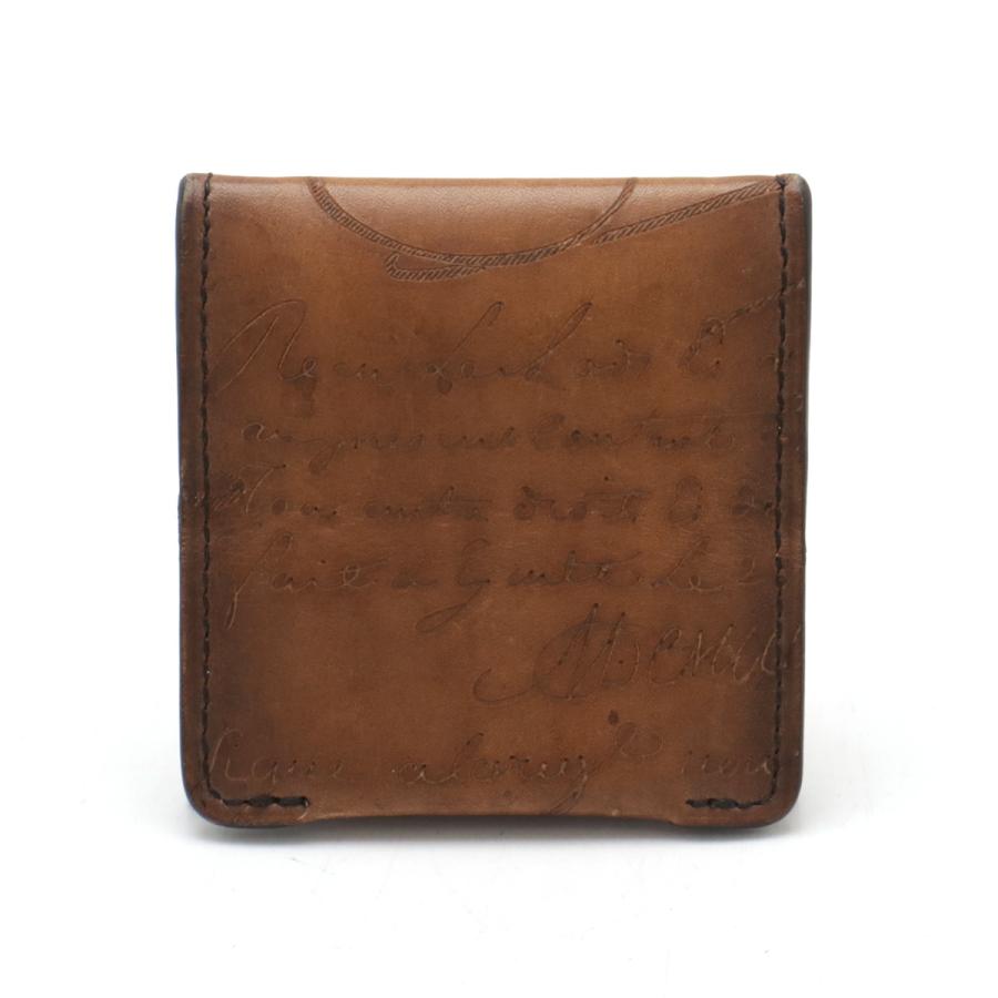 Berluti ベルルッティ カリグラフィ スクエア コインケース 小銭入れ コインパース スクリットレザー ブラウン 茶 | Berluti