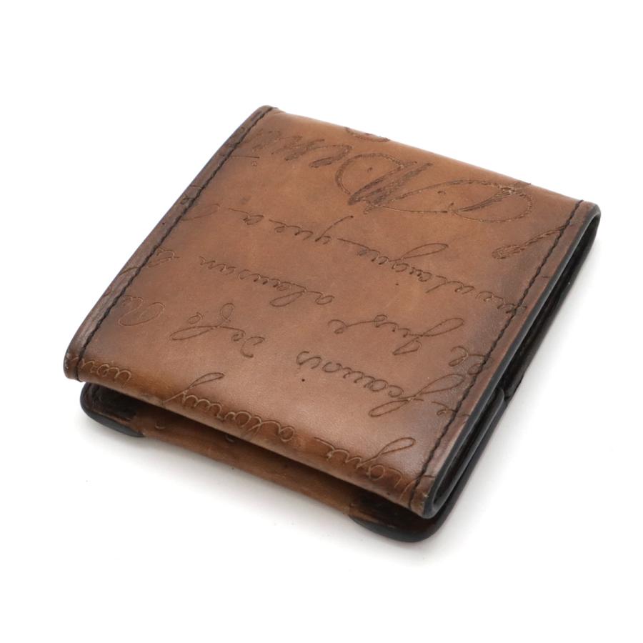 Berluti ベルルッティ カリグラフィ スクエア コインケース 小銭入れ コインパース スクリットレザー ブラウン 茶 | Berluti | 01