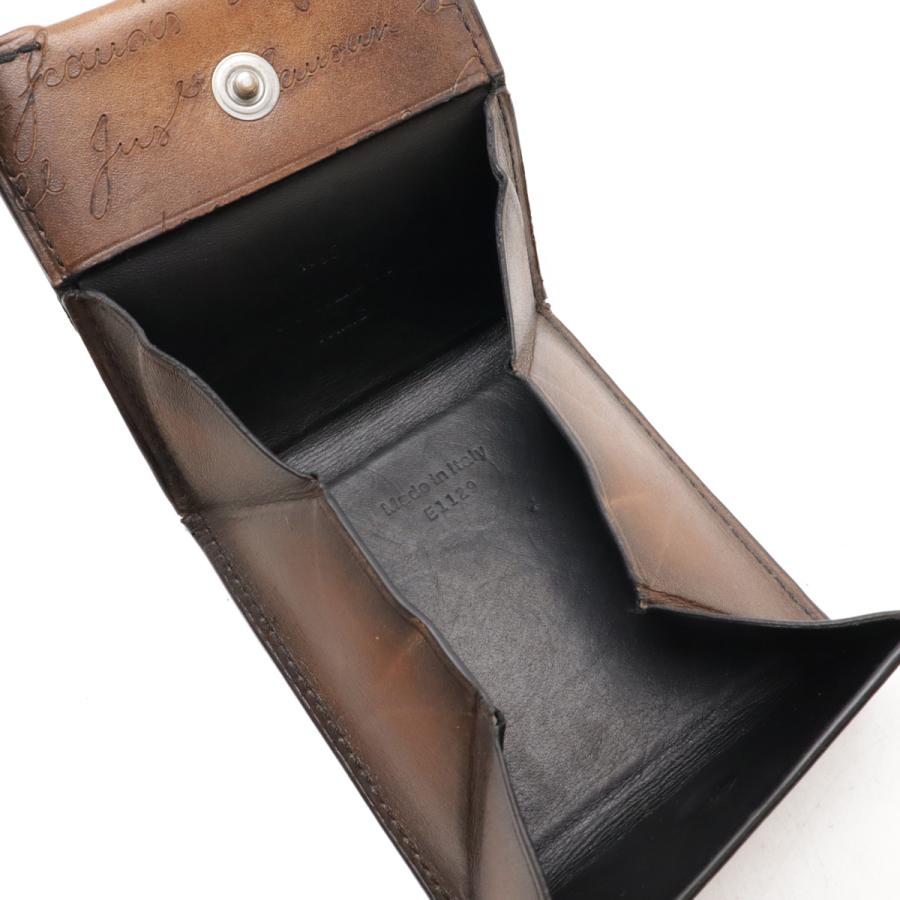 Berluti ベルルッティ カリグラフィ スクエア コインケース 小銭入れ コインパース スクリットレザー ブラウン 茶 | Berluti | 03