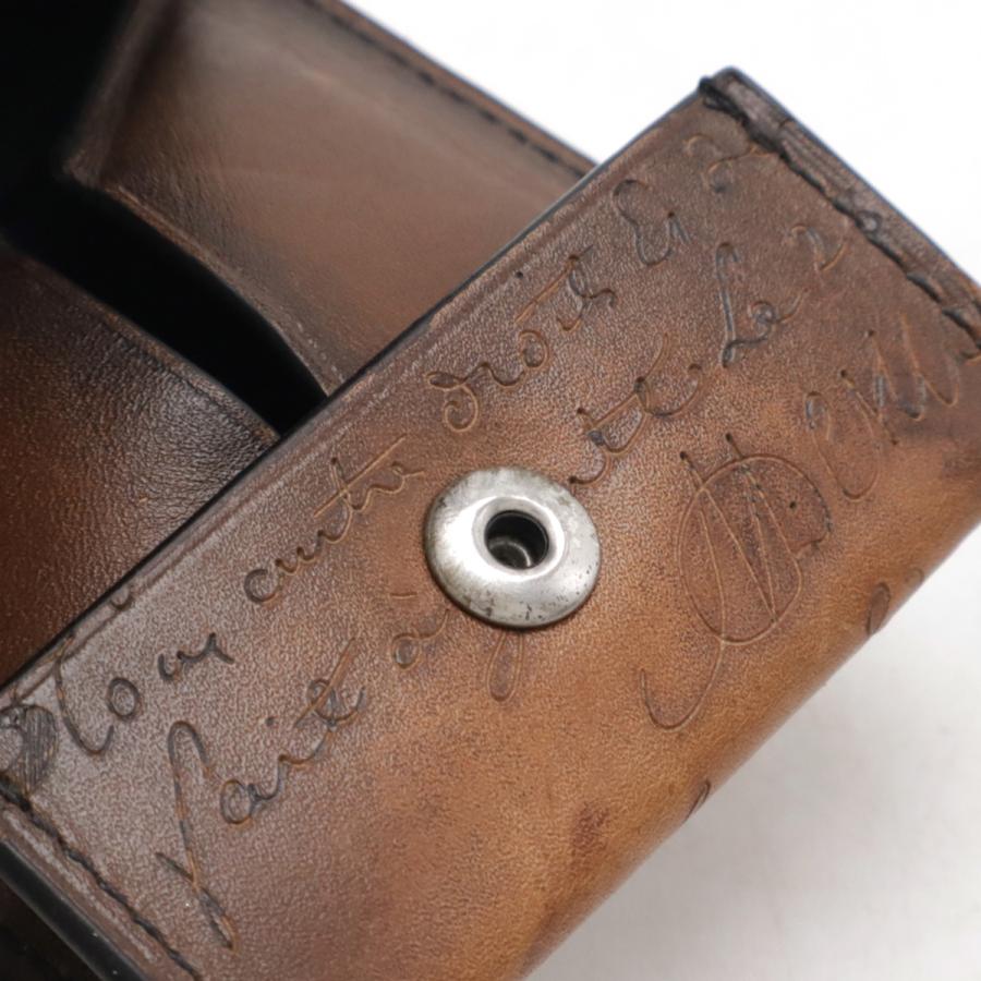 Berluti ベルルッティ カリグラフィ スクエア コインケース 小銭入れ コインパース スクリットレザー ブラウン 茶 | Berluti | 06