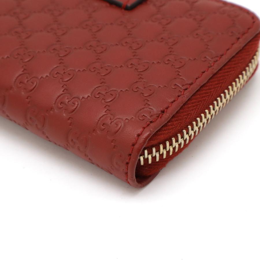 GUCCI グッチ マイクログッチシマ ラウンドファスナー コインケース 小銭入れ コインパース レザー レッド 赤 ゴールド金具 | GUCCI | 02