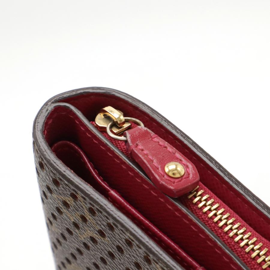 LOUIS VUITTON ルイ ヴィトン モノグラムペルフォ コンパクトジップ 2つ折財布 二つ折り財布 パンチング フューシャ ピンクパープル | LOUIS VUITTON | 04