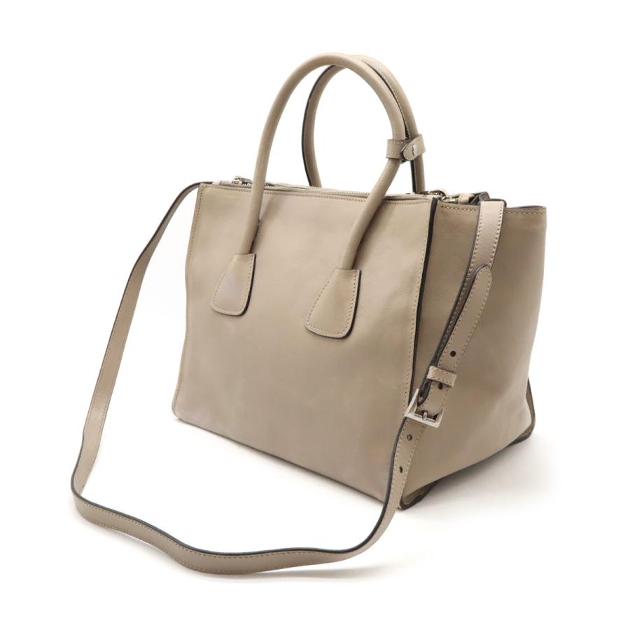 PRADA プラダ トートバッグ ハンドバッグ 2WAY ショルダーバッグ レザー POMICE ライトグレージュ シルバー金具 国内ブティック購入品 BN2619 PRADA（プラダ） トートバッグ ハンドバッグ 2WAY ショルダーバッグ