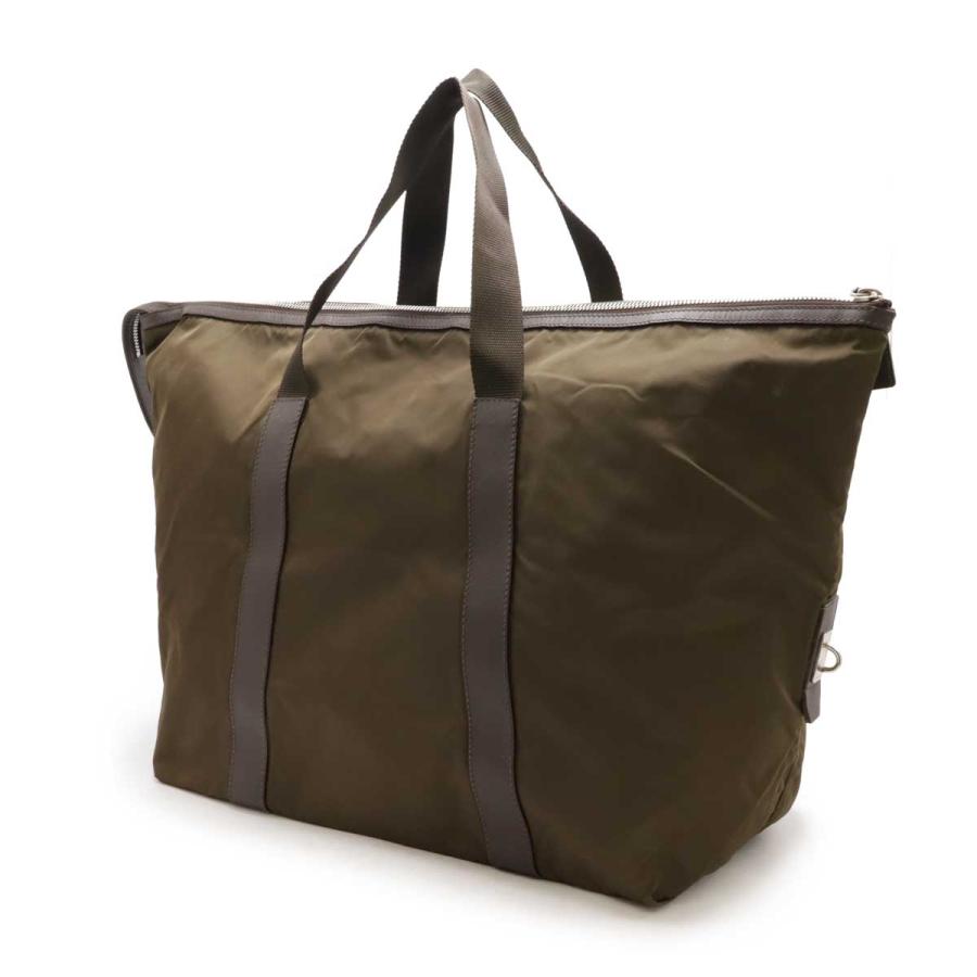 PRADA プラダ トライアングルロゴ ボストンバッグ トラベルバッグ 旅行カバン ナイロン レザー カーキ ダークブラウン V49Z | PRADA | 01