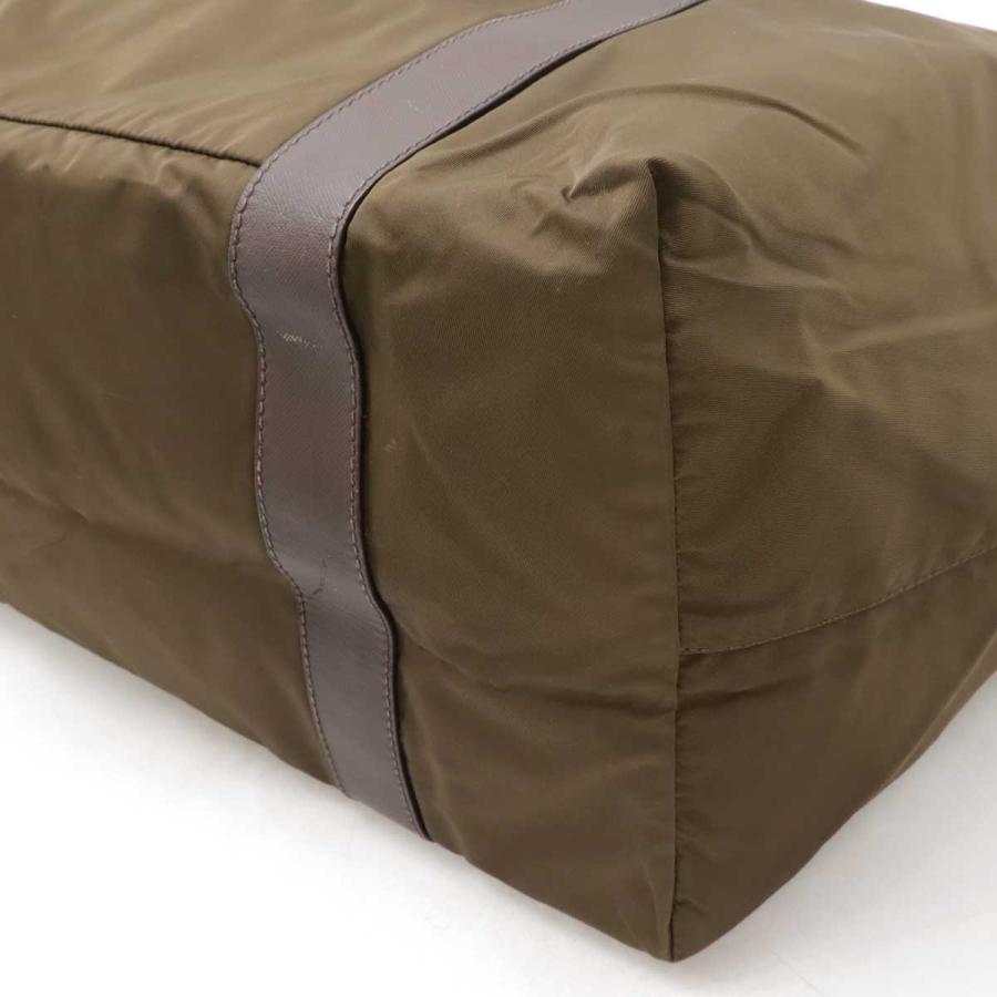 PRADA プラダ トライアングルロゴ ボストンバッグ トラベルバッグ 旅行カバン ナイロン レザー カーキ ダークブラウン V49Z | PRADA | 02