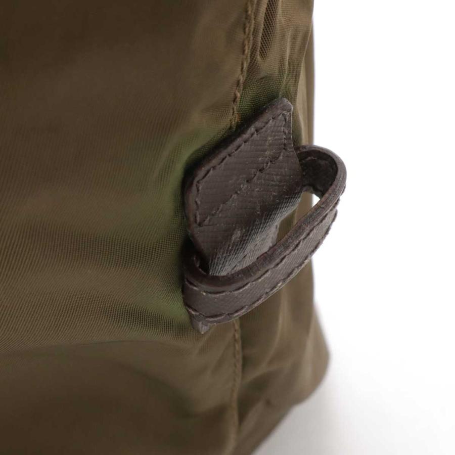 PRADA プラダ トライアングルロゴ ボストンバッグ トラベルバッグ 旅行カバン ナイロン レザー カーキ ダークブラウン V49Z | PRADA | 03