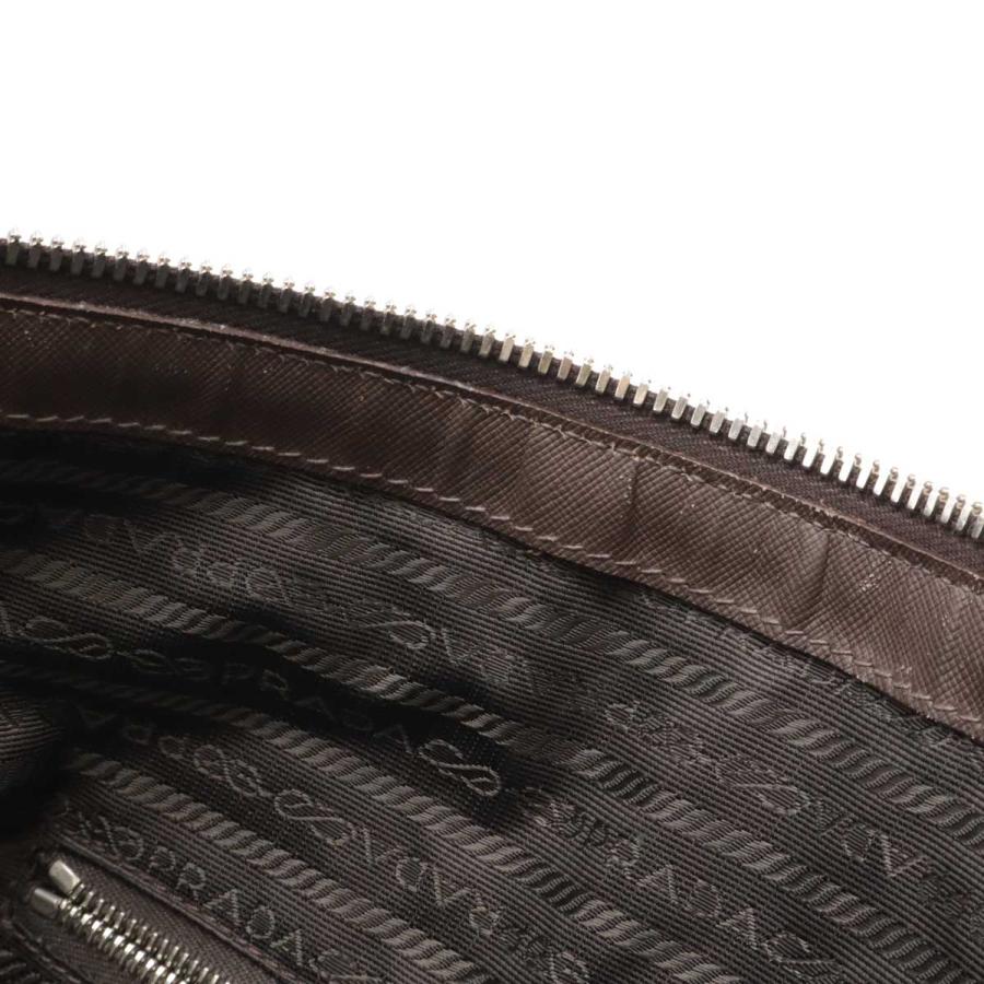 PRADA プラダ トライアングルロゴ ボストンバッグ トラベルバッグ 旅行カバン ナイロン レザー カーキ ダークブラウン V49Z | PRADA | 06